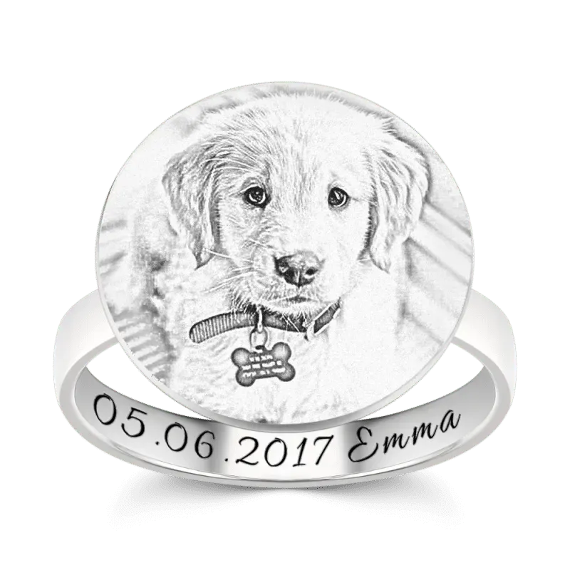 Customize Pet Rings for Pet Lovers 925 Sliver - Bellarte Enchanté Customize Pet Rings for Pet Lovers 925 Sliver